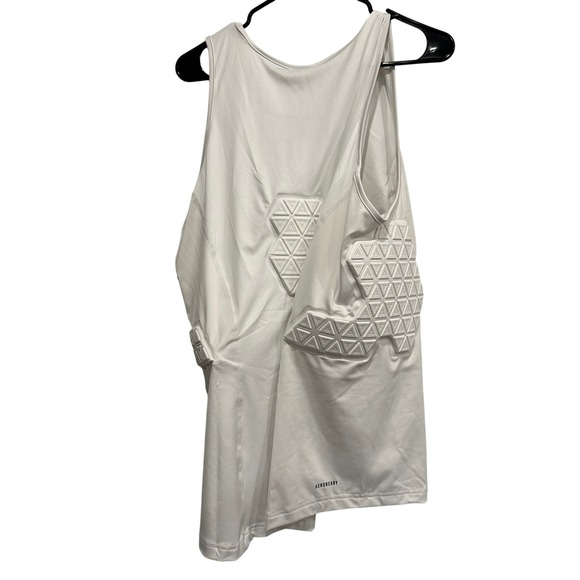 NWT Adidas Padded Football Tank Top 3XLT Mens White AEROREADY Sleeveless Shirt - Picture 4 of 10
